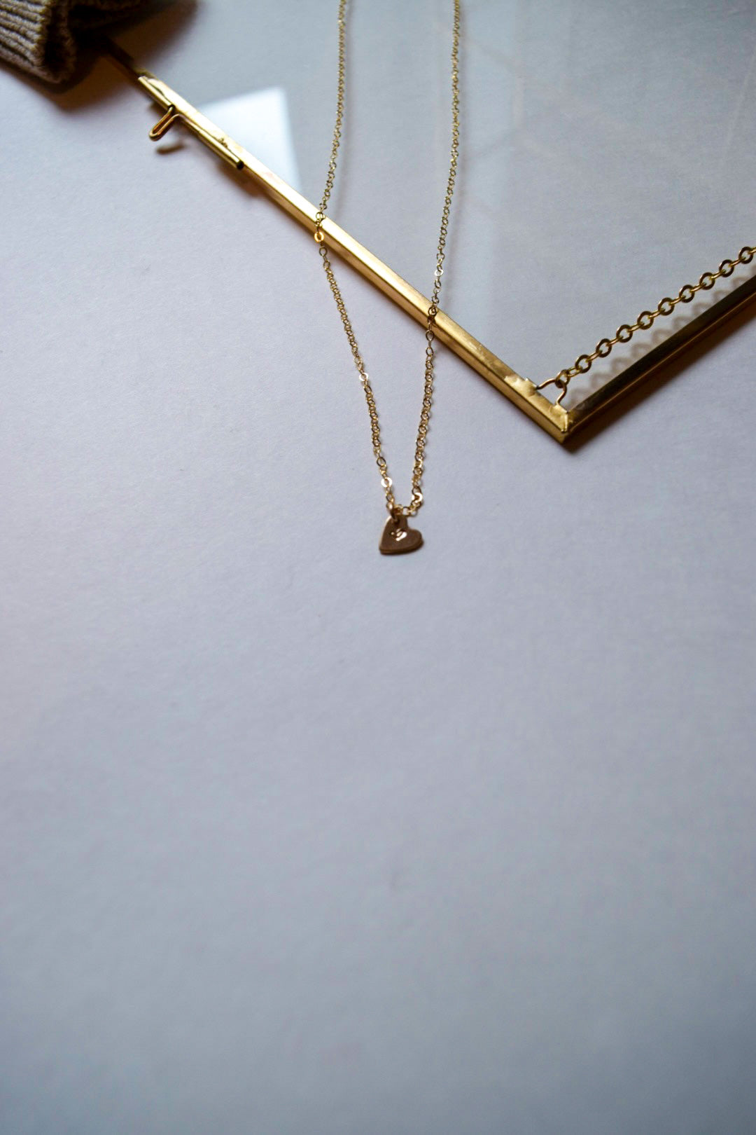 Heart to Heart Necklace, gold-filled