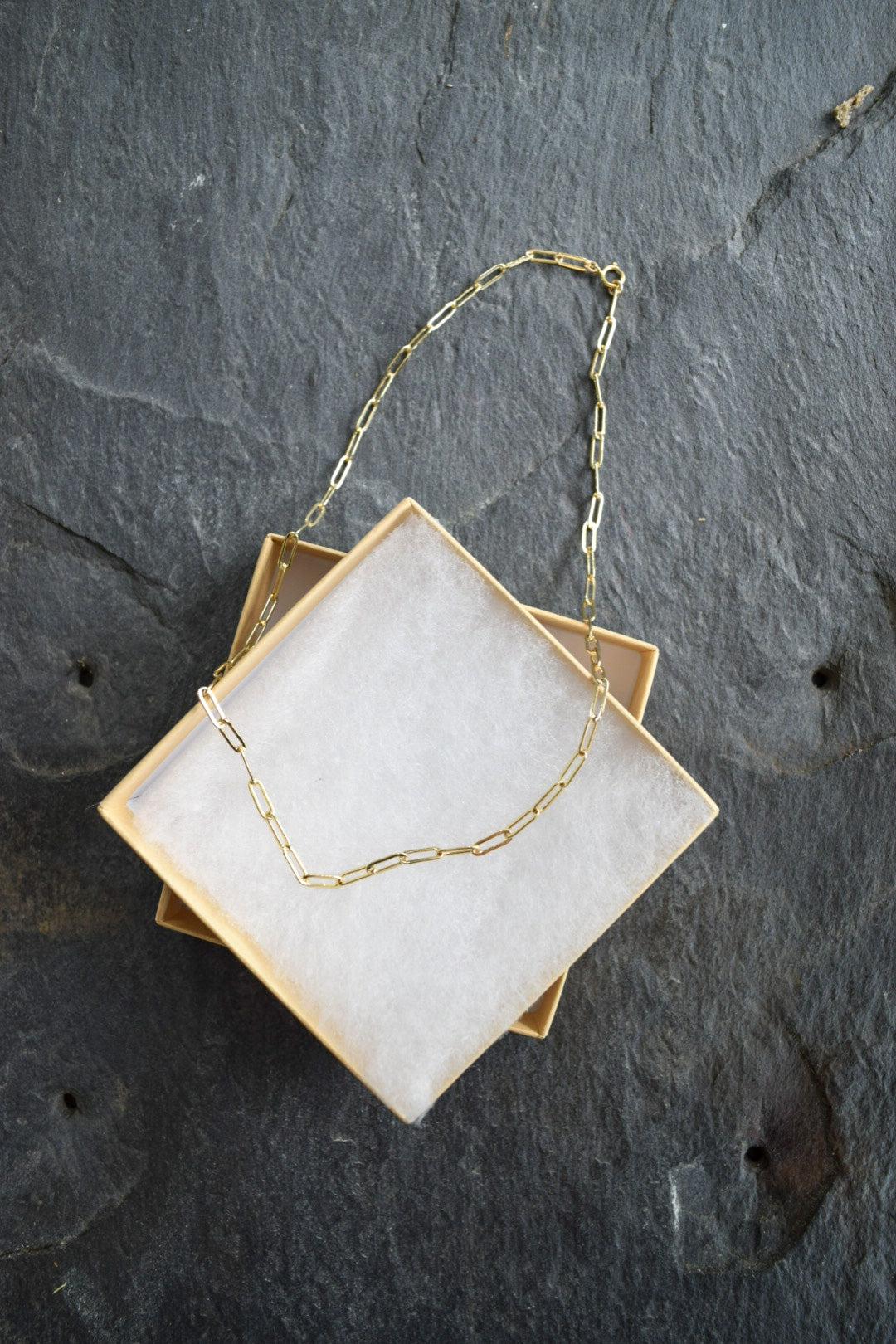 Medium Paperclip Chain Necklace, gold-filled