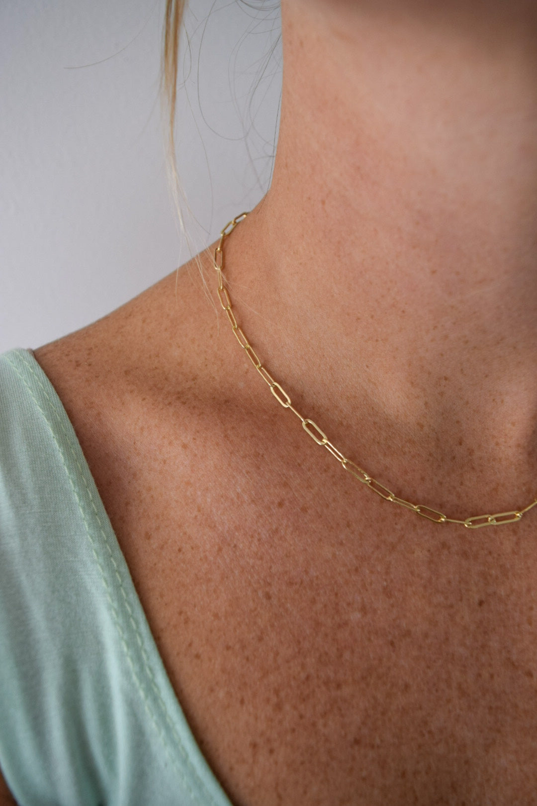 Medium Paperclip Chain Necklace, gold-filled