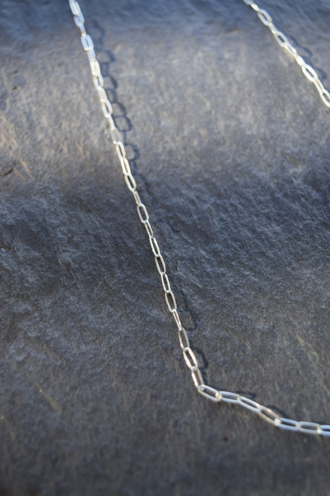 Mini Paperclip Chain Necklace, sterling silver