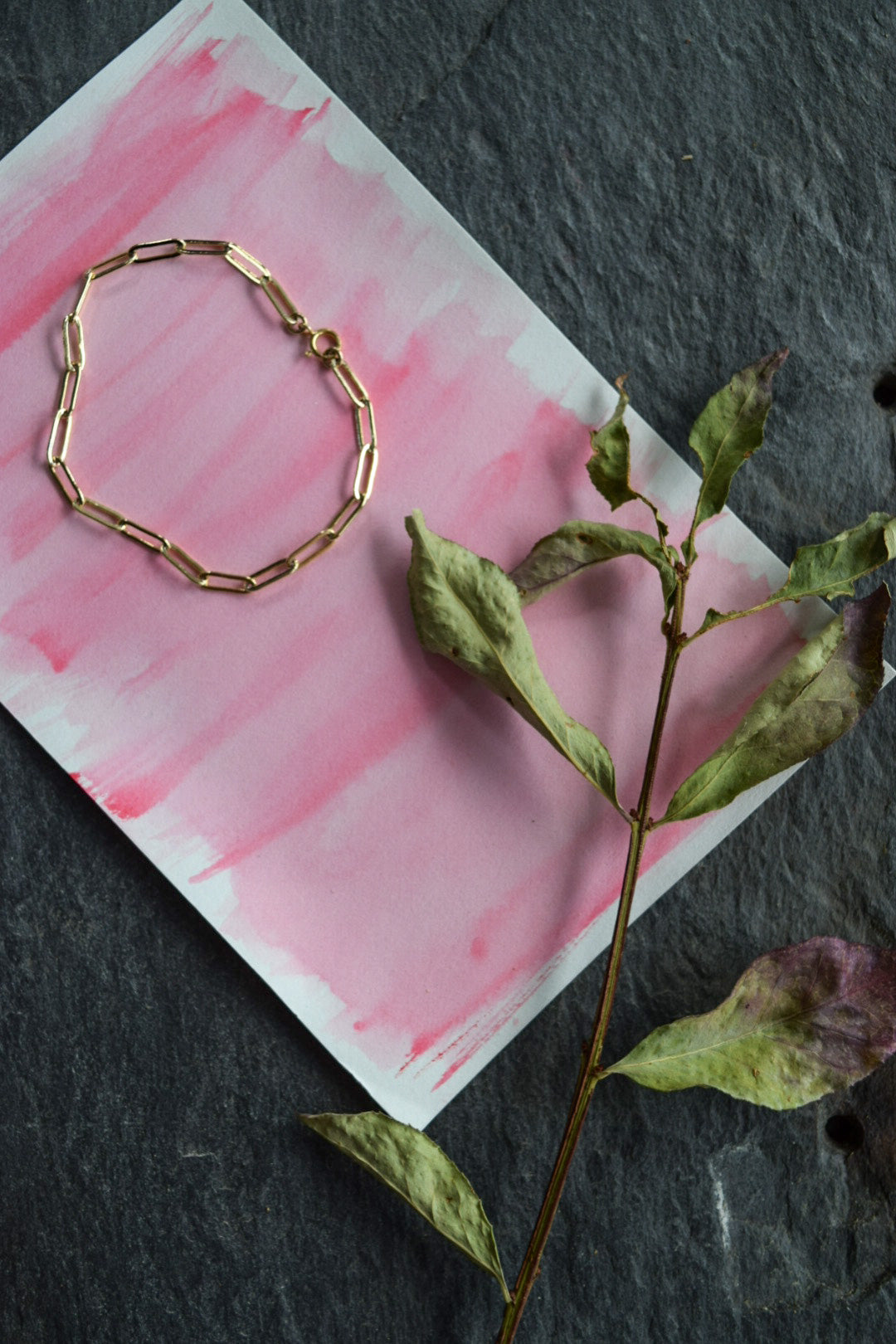 Medium Paperclip Chain Bracelet, gold-filled