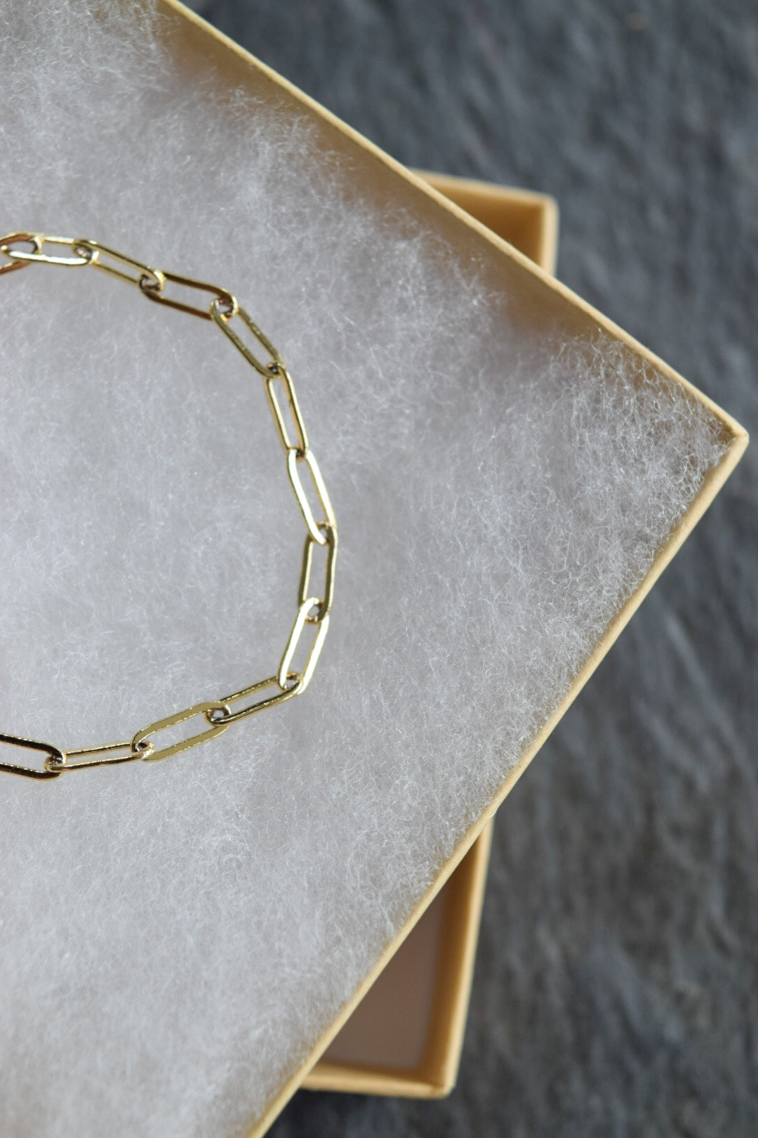 Medium Paperclip Chain Bracelet, gold-filled