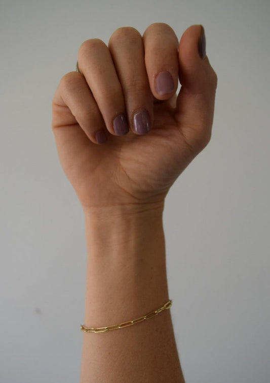 Medium Paperclip Chain Bracelet, gold-filled