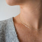 Mini Paperclip Chain Necklace, sterling silver