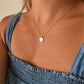 Medium Disc Necklace, gold-filled